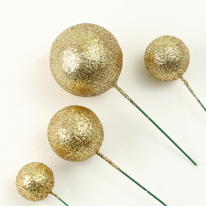 Набор топперов «Бусины», набор 20 шт., цвет золото - Фото 1