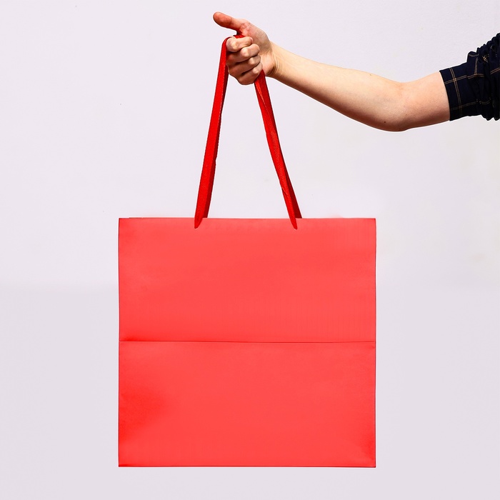 Пакет под торт, 40×40×40 см, красный - Фото 1