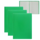 Набор папок А5, 20 вкладышей, Calligrata, зеленые, 3 штуки - фото 3156200