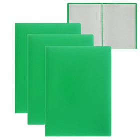 Набор папок А5, 20 вкладышей, Calligrata, зеленые, 3 штуки