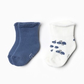 Набор детских махровых носков Крошка Я Blueberry 2 пары, р. 6-8 см