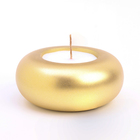 Свеча "Полноторие. Мрамор" в подсвечнике из гипса большой, 11х5 см,золото - Фото 2