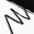 Тесьма черная с фестонами, 1.1 см, намотка 50 м - Фото 2