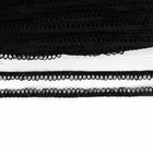 Тесьма черная с фестонами, 1.1 см, намотка 50 м - Фото 3