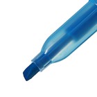 Набор маркеров-текстовыделителей 6 штук, наконечник скошенный, 5.0 мм, синий - Фото 4