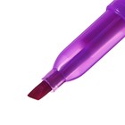 Набор маркеров-текстовыделителей 6 штук, наконечник скошенный, 5.0 мм, фиолетовый - Фото 4