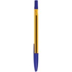Ручка шариковая СТАММ "111" синяя, 1,0мм, тонированный оранжевый корпус - Фото 2