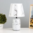 Настольная лампа "Анде" Е14 40Вт бело-серебристый 20х20х33 см RISALUX - фото 320974925