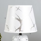 Настольная лампа RISALUX «Анде», Е14, 40 Вт, бело-серебристый, 20×20×33 см - Фото 3