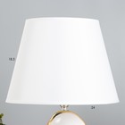 Настольная лампа "Кэтрин" Е14 40Вт бело-золотой 25х25х40 см RISALUX - фото 24581484