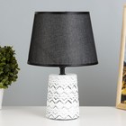 Настольная лампа "Лейла" Е14 40Вт черно-белый 19х19х30 см RISALUX - фото 320975074