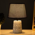 Настольная лампа "Лейла" Е14 40Вт черно-белый 19х19х30 см RISALUX - Фото 2