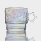 Набор кружек «Космос», 4 шт.: 300/300/250/300 мл, стекло, перламутровый - Фото 5