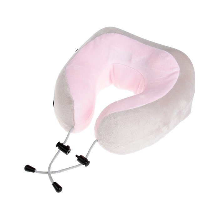 Массажная подушка LuazON LEM-06, 3.7 Вт, 2 вида массажа, ИК- подогрев, АКБ, розовая
