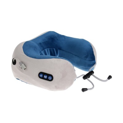 Массажная подушка Luazon LEM-06, 3.7 Вт, 2 вида массажа, ИК- подогрев, АКБ, синий