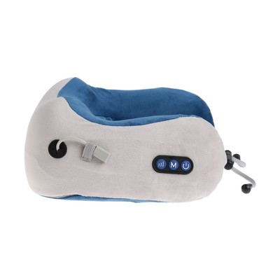 Массажная подушка Luazon LEM-06, 3.7 Вт, 2 вида массажа, ИК- подогрев, АКБ, синий