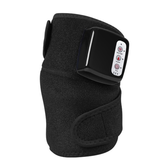 Массажёр для ног Luazon LEM-24, бандаж на колено, нагрев до 65°С, чёрный - Фото 1