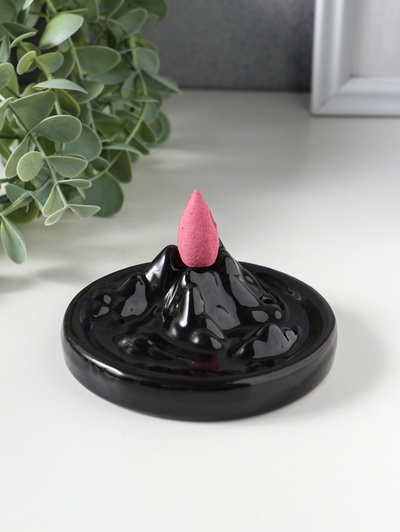 Подставка для благовоний «Горы», стелющийся дым, 10×10×2 см