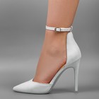Ремешок для обуви, искусственная кожа, 30 см, 8 мм, 2 шт, цвет белый - Фото 5