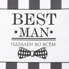 Полотенце кух."Доляна" Best man black 35х60 см, 100% хл, 160г/м2 - Фото 3
