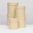 Набор круглых коробок 5в1 "Ваниль перламутровая", 20 × 20 ‒15 × 15 см - фото 320993245