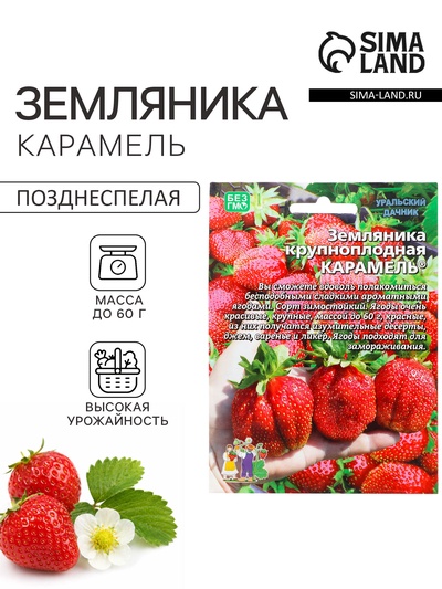 Семена Земляника «Карамель», 10 шт., крупноплодная, «Уральский дачник»