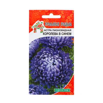 Семена Цветов Астра пионовидная "Королева в синем" ,  0 ,25 г
