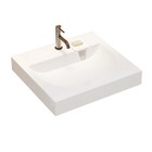 Раковина на стиральную машину Sanita Luxe Galaxy 60, комплект кронштейнов, белый - Фото 1