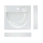 Раковина на стиральную машину Sanita Luxe Galaxy 60, комплект кронштейнов, белый - Фото 2