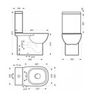 Унитаз-компакт Sanita Luxe Quadro Slim, 2-реж. OLI, дюропласт с микролифтом, белый - Фото 7