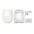 Унитаз-компакт Sanita Luxe Quadro Slim, 2-реж. OLI, дюропласт с микролифтом, белый - Фото 5
