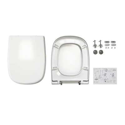Унитаз-компакт Sanita Luxe Quadro Slim, 2-реж. OLI, дюропласт с микролифтом, белый