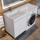 Тумба с раковиной Uperwood Magenta 60/120 см, напольная, белая, с дверцами, левая - Фото 5