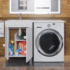 Тумба с раковиной Uperwood Magenta 60/120 см, напольная, белая, с дверцами, левая - Фото 6