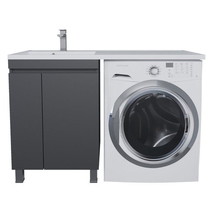 Тумба напольная под стиральную машину Uperwood Magenta 60/120, левая, цвет чёрный - Фото 1