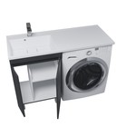 Тумба напольная под стиральную машину Uperwood Magenta 60/120, левая, цвет чёрный - Фото 2