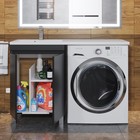 Тумба напольная под стиральную машину Uperwood Magenta 60/120, левая, цвет чёрный - Фото 6