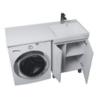 Тумба с раковиной Uperwood Magenta 60/120 см, напольная, белая, с дверцами, правая - Фото 2