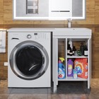 Тумба с раковиной Uperwood Magenta 60/120 см, напольная, белая, с дверцами, правая - Фото 4