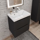 Тумба подвесная Uperwood, с раковиной Uperwood Tanos 50, цвет чёрный - Фото 3