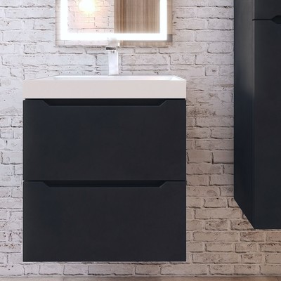 Тумба подвесная Uperwood, с раковиной Uperwood Tanos 50, цвет чёрный