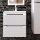 Тумба с раковиной Uperwood Tanos NEW, 50 см, подвесная, белая - Фото 4