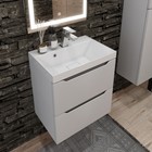 Тумба подвесная Uperwood, с раковиной Uperwood Tanos NEW 50, цвет белый/графит - Фото 3