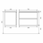 Тумба подвесная Uperwood, с раковиной Uperwood Barsa 70, цвет белый/чёрный/дуб сонома 10320744