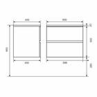 Тумба с раковиной Uperwood Barsa, 60 см, раковина белая, подвесная, белая/дуб сонома - Фото 11