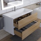 Тумба с раковиной Uperwood Barsa, 90 см, раковина белая, подвесная, белая/дуб сонома - Фото 4