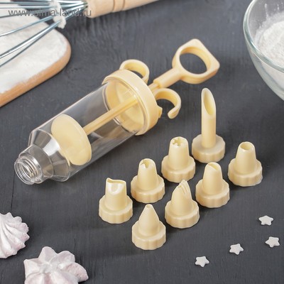 УЦЕНКА Шприц кондитерский «Сластена», 8 насадок, 17×5×5 см