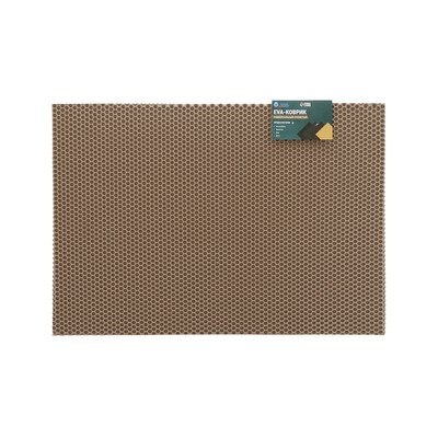 Коврик eva универсальный Grand Caratt, Соты 46×66 см, бежевый