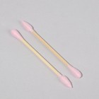 Ватные палочки на деревянной основе, заострённые, 7, 5 см, 100 шт., розовые - Фото 6