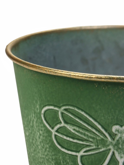 Кашпо «Ведёрко Генри», 10×10×10 см, зелёный